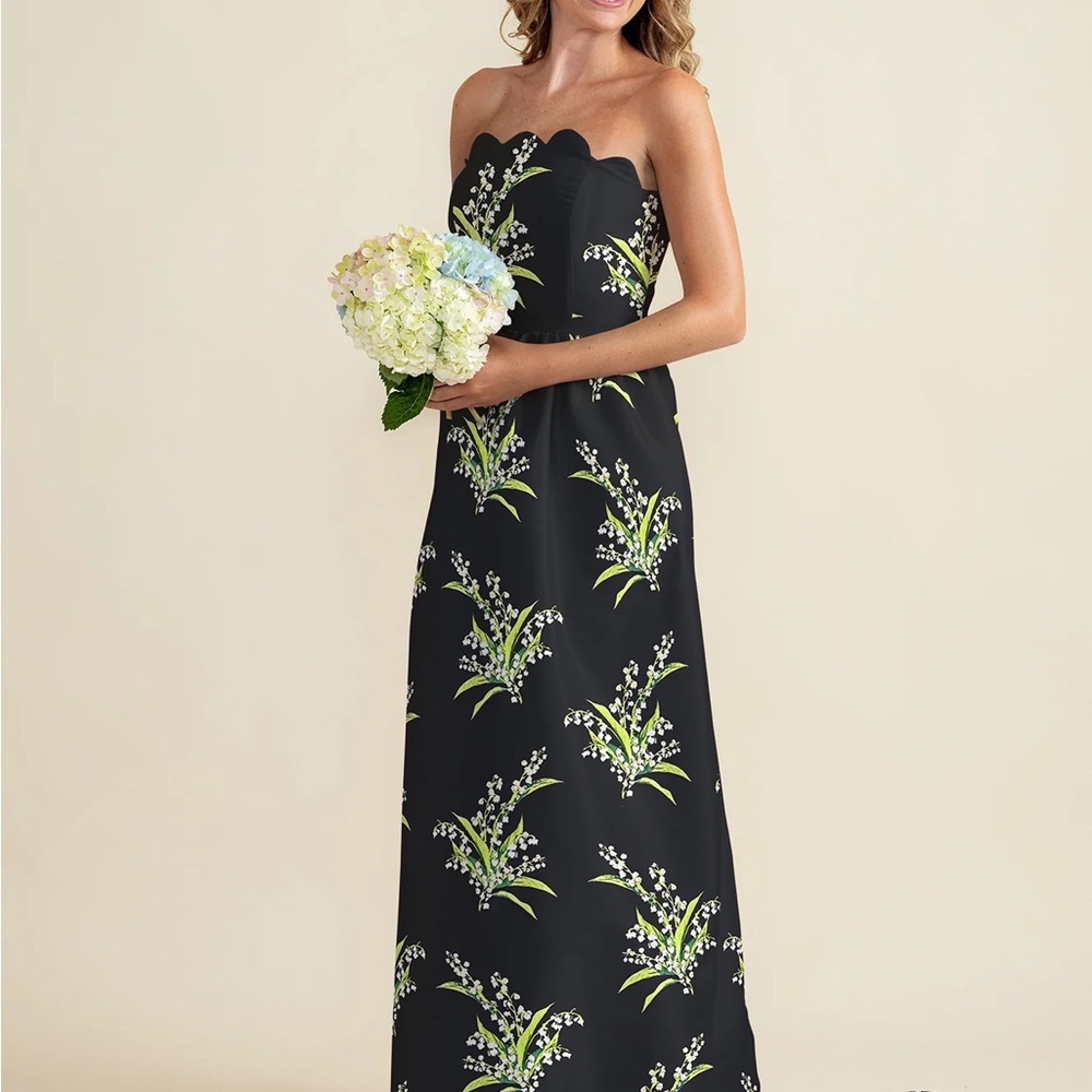 Elegant Black Floral Gown